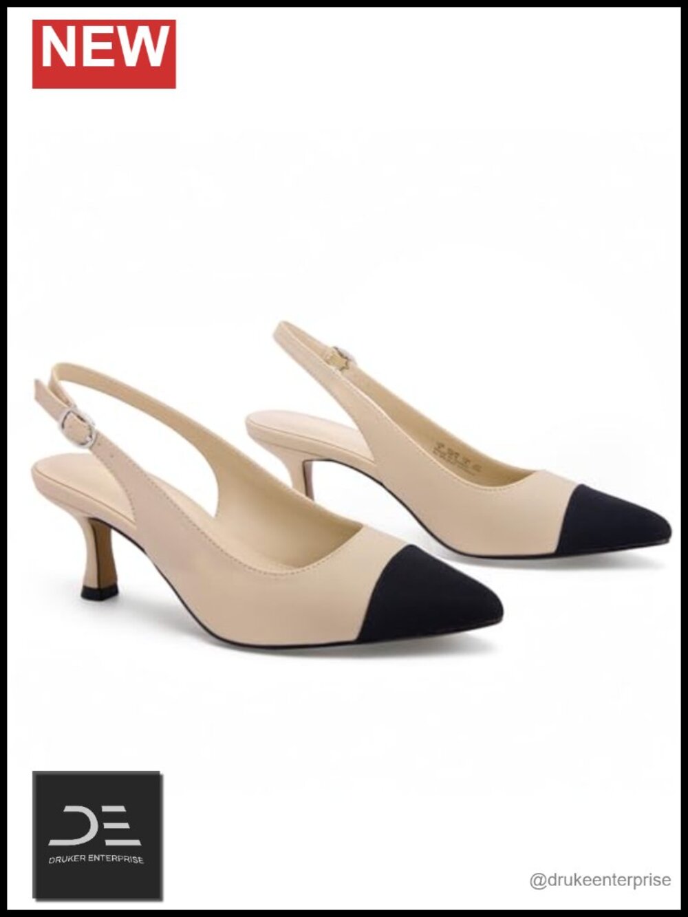 Slingback Kitten Heels Pointed Toe Low Heel Pumps Comfortable Dress Shoes for